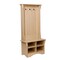 Merrick Lane Whitman Hallway Tree with Bench Seating, 3 Single Coat Hooks and Lower Storage with Adjustable Shelves